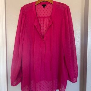 Torrid Sheer Swiss Dot Blouse – Size 3